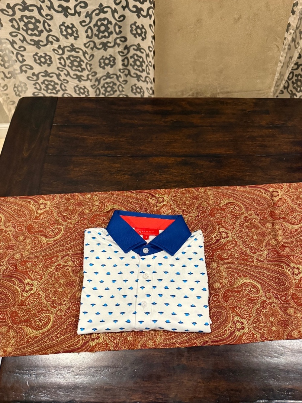 Redvanly Men’s Small Bright White Ryder Performance Polo MSRP $110